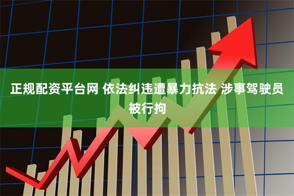 正规配资平台网 依法纠违遭暴力抗法 涉事驾驶员被行拘